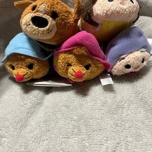 Apple Plush Toy Set with Pink, Purple, and Brown
